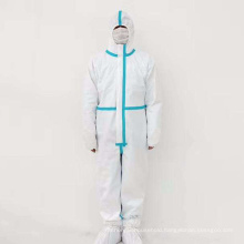 En13795/En14126 Type4 Test Report New Isolation Gown with 45GSM Blue/White to Protect Workers